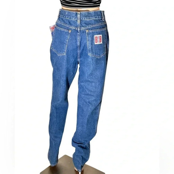 Bugle Boy Deadstock 100% Cotton High Rise Denim Blue Jeans Size 29 waist - Picture 2 of 14